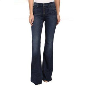 Hudson Jodi High Waist Raw Hem Flare Jeans